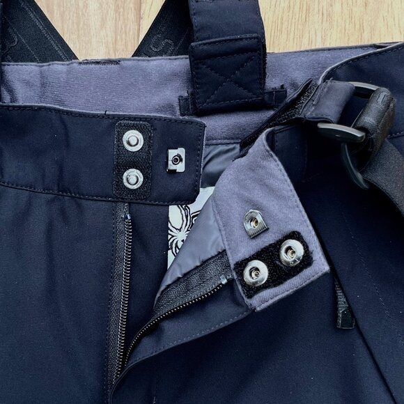 SPYDER PROPULSION Women’s Black Suspender Snow Ski Softshell Pants sz 12 NWOT - Picture 3 of 16